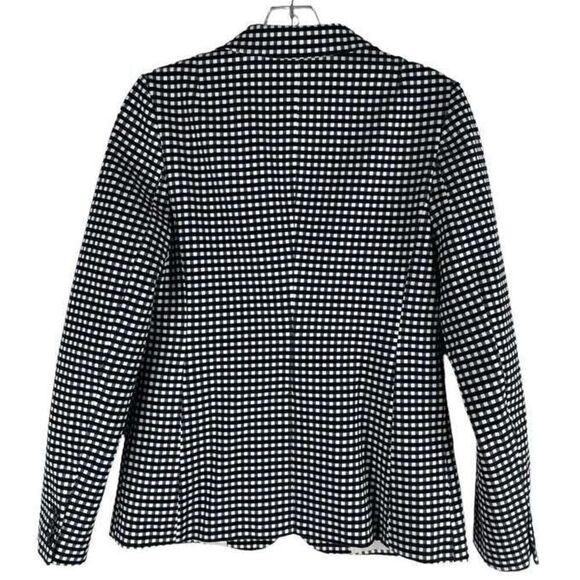 Banana Republic Women’s Size 00 One Button Blazer Black White Gingham Plaid NWOT - Picture 7 of 13